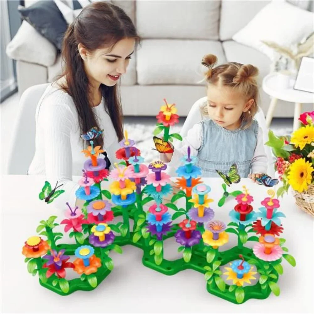SpringFlower Gifts Toys for Girls Flower Garden Building Kit with Storage Case‎